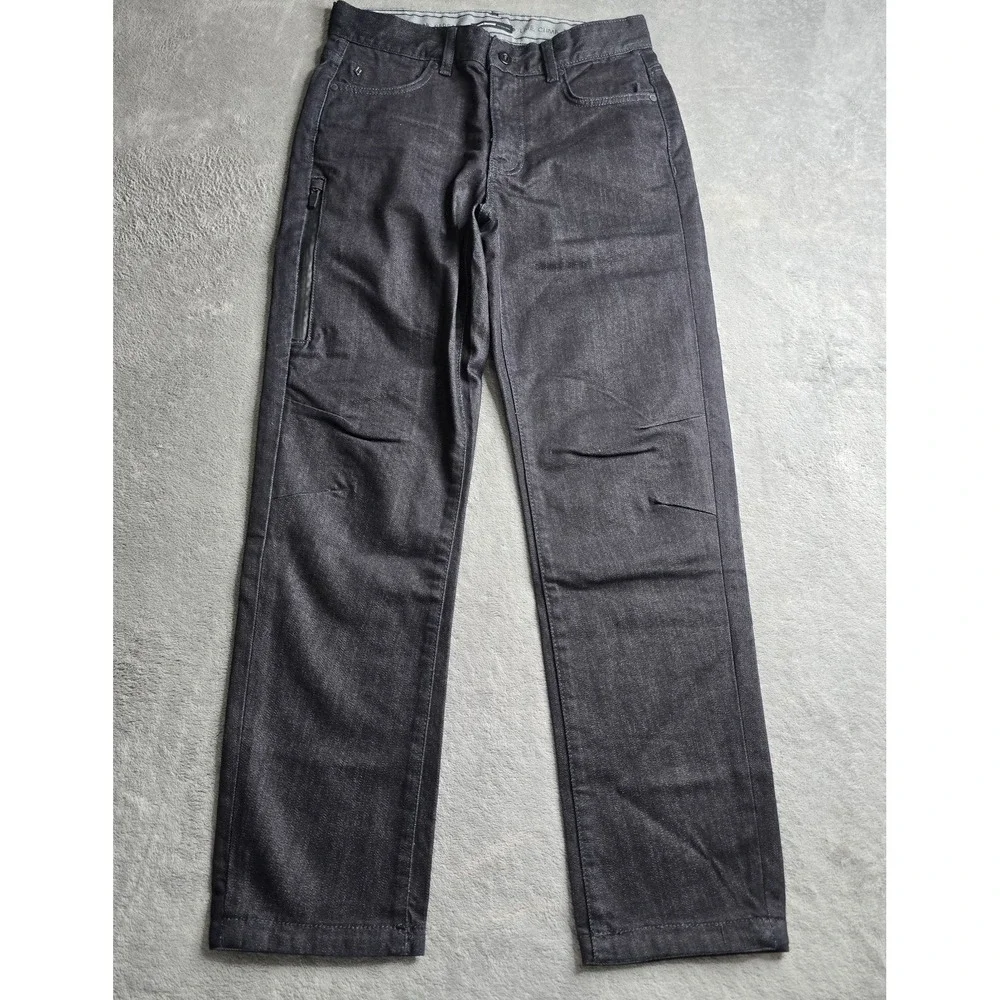 Black Diamond Equipment Mission Wool Denim Pants Mens 30x30 (30x29) Black Blue